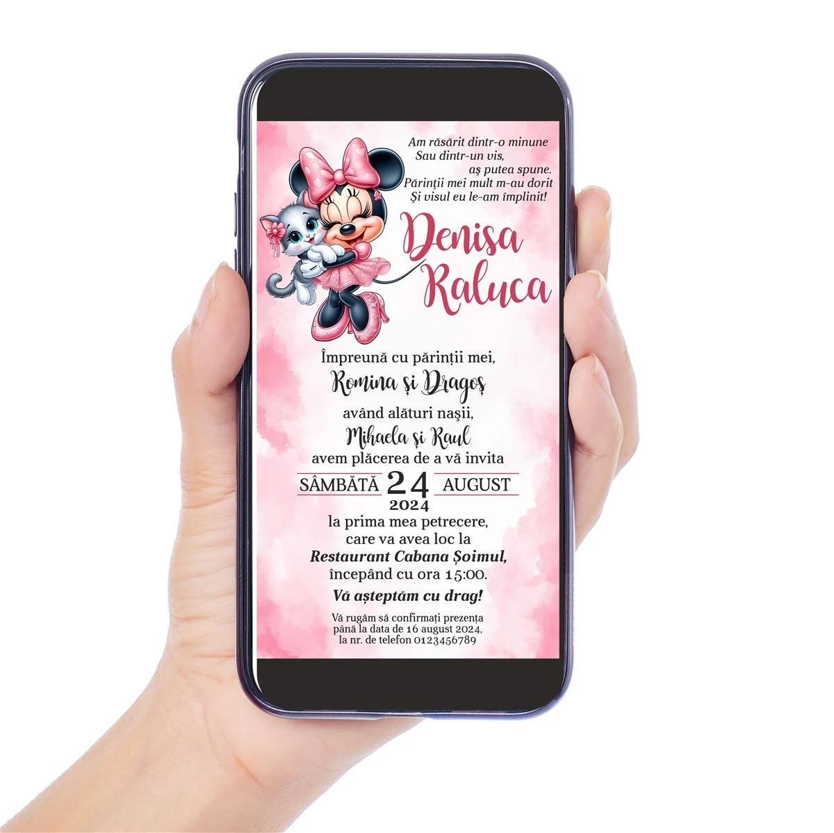 Invitatii digitale botez