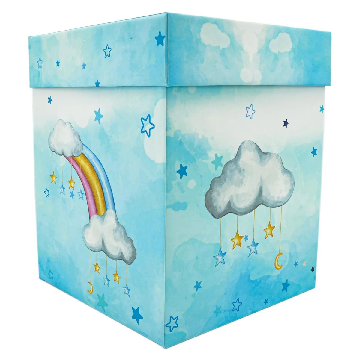 Cutie dar (bani) botez, nepersonalizata, design bleo cu Mickey mouse, dim. 21x21x26 cm - imagine 3