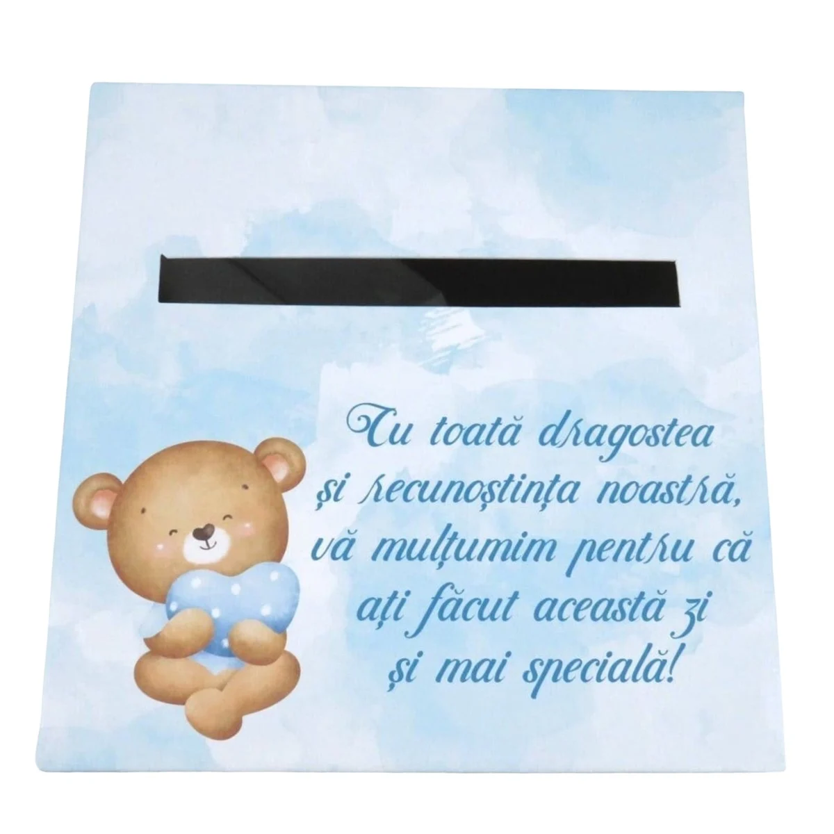 Cutie dar (bani) nunta & botez, nepersonalizata, bleu - imagine 4
