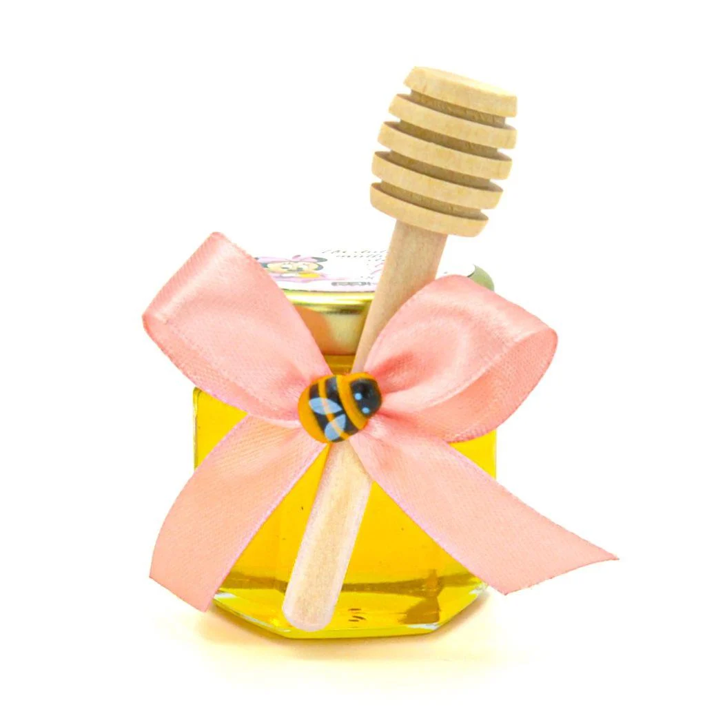 Marturii dulci cu miere, model Aventura, culoare culoare roz prafuit cu baby minnie, borcan 50 gr - imagine 4