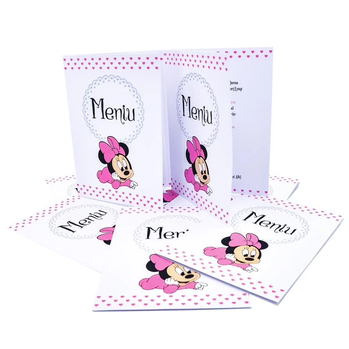 Meniu botez fetita, roz cu minnie - MIS308007 - imagine 4