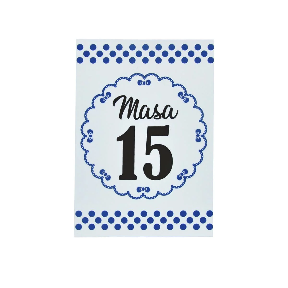 Numar Masa botez baietel, cu bulinute albastre, Mickey, alb - imagine 3