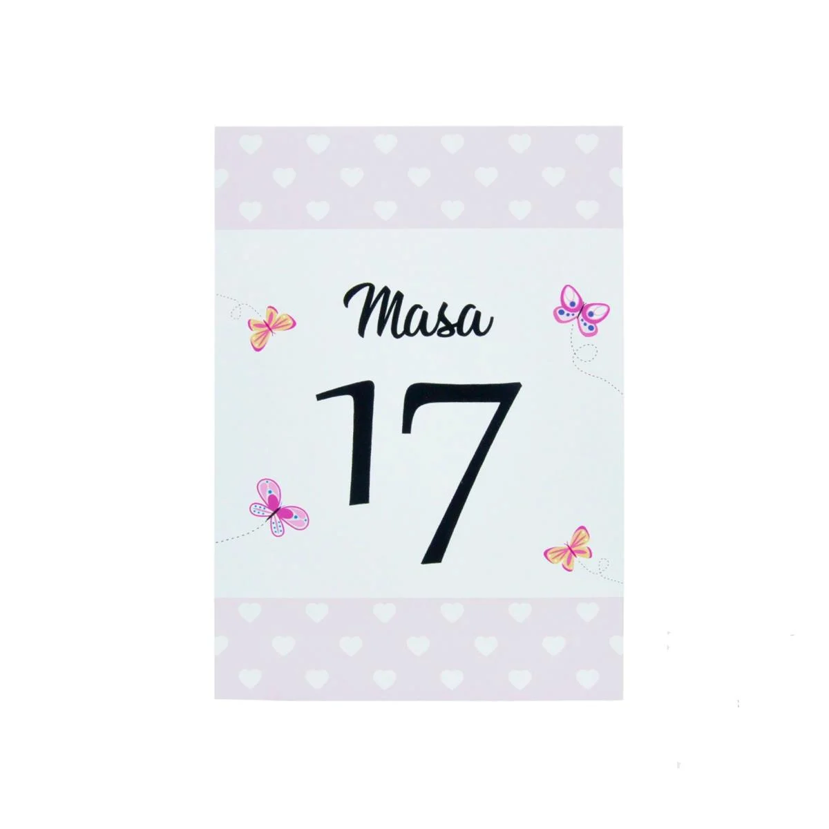 Numar Masa botez fetita, Fluturasi roz - imagine 3