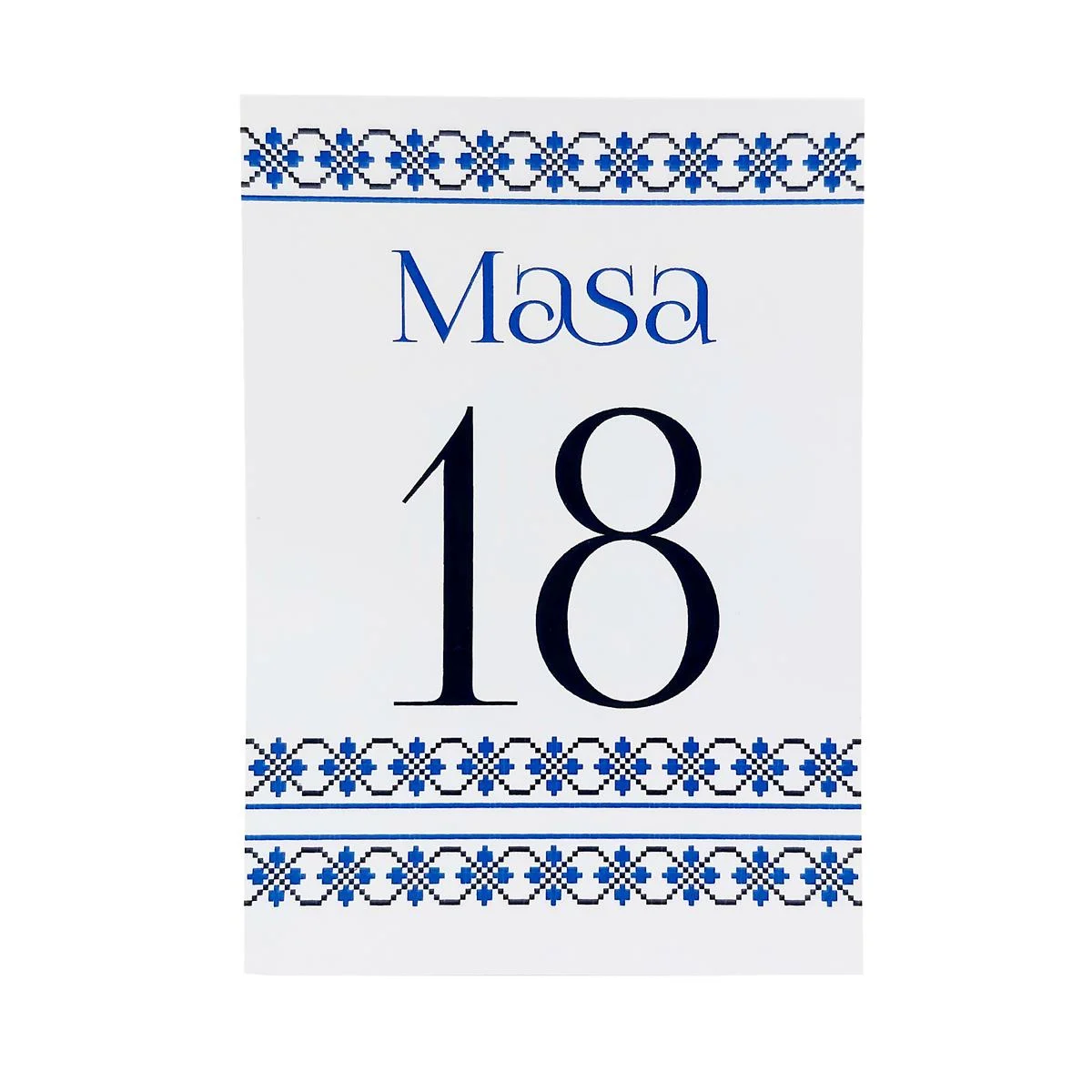Numar masa cu design tradtional albastru 2 - imagine 3