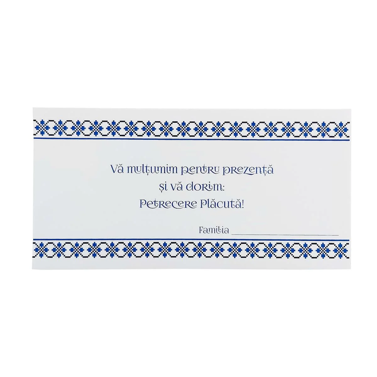 Plic de dar pentru botez sau nunta, model traditional albastru - imagine 3