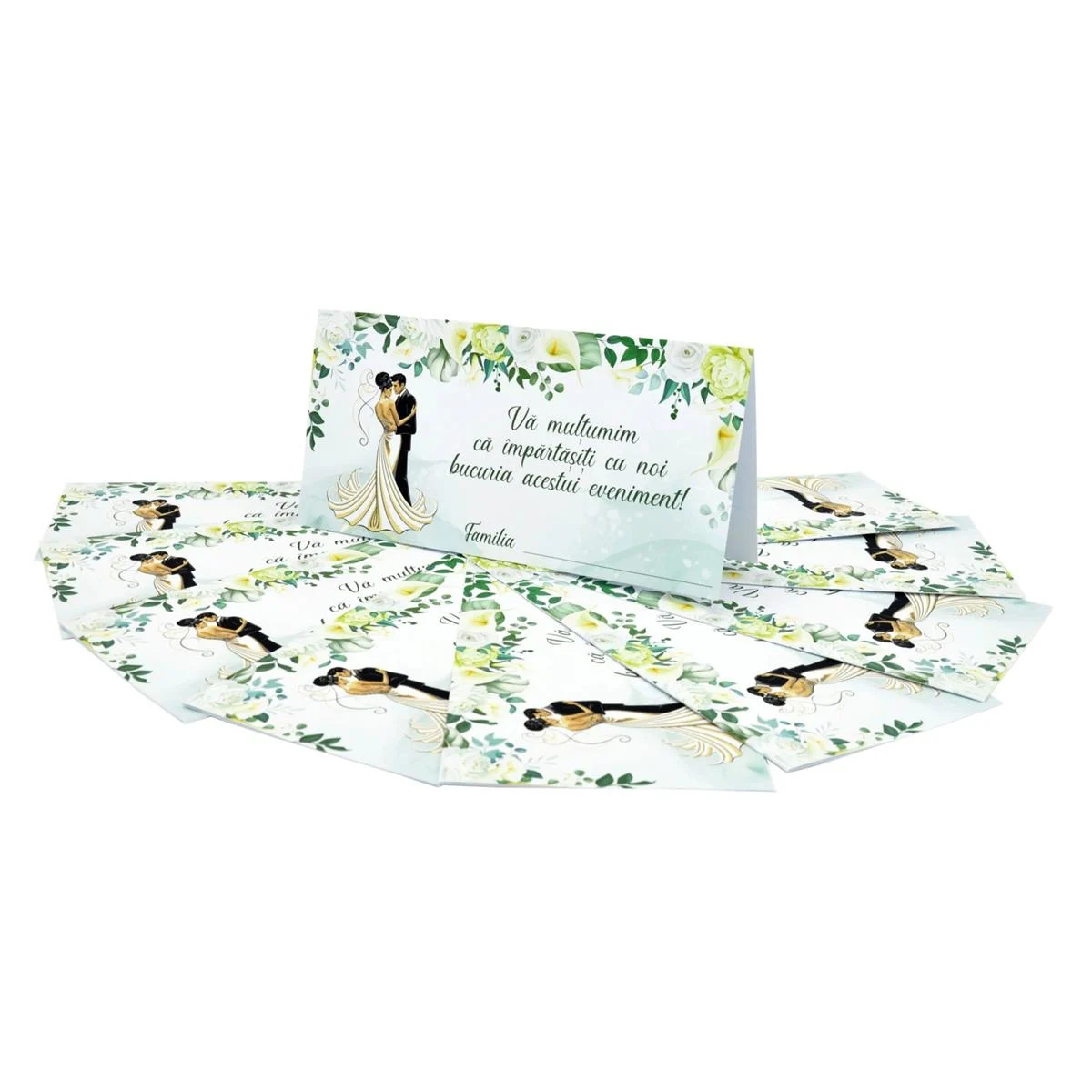 Plic de dar cu design floral verde, model cu miri - MIS207003 - imagine 4