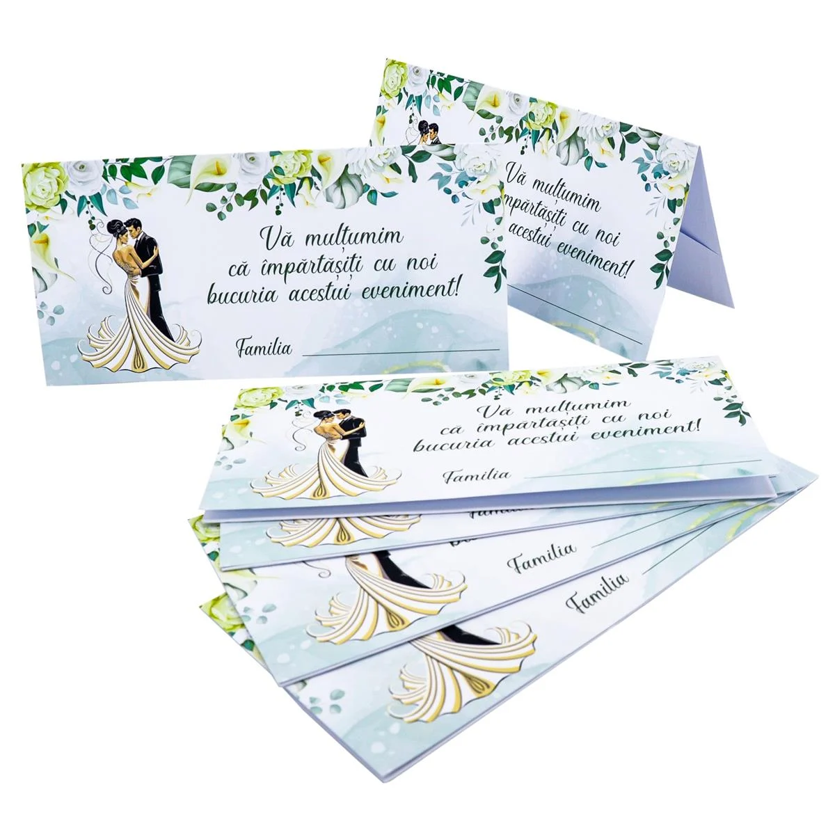 Plic de dar cu design floral verde, model cu miri - MIS207003 - imagine 5