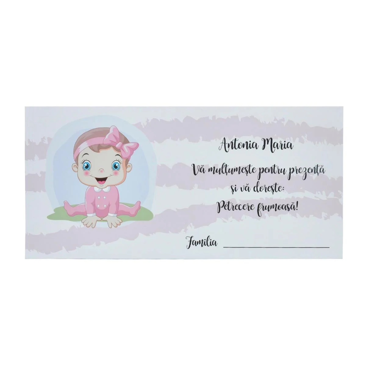 Plic dar, fetita vesela, personalizat cu nume - imagine 3